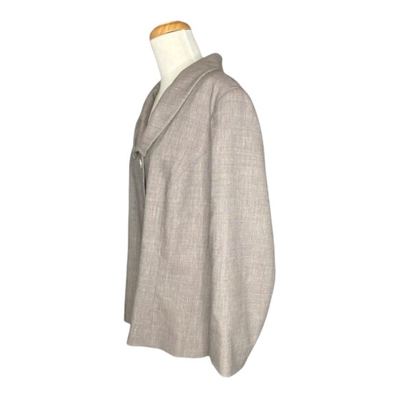 Lafayette 148 New York Womens Blazer Jacket Size 16 Virgin Wool Blend Beige - Picture 8 of 9